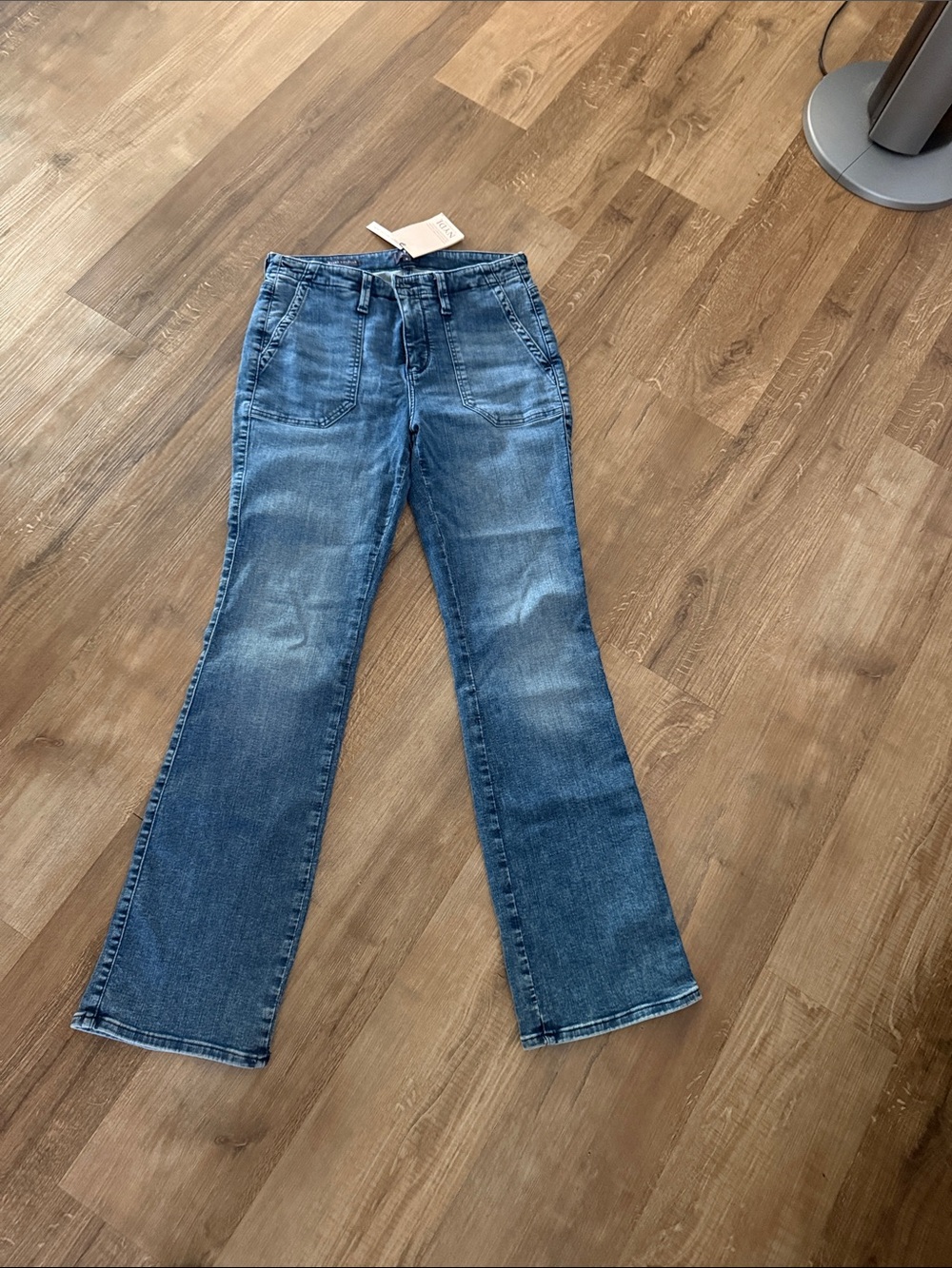 NYDJ Blue Wide-Leg Flare Jeans